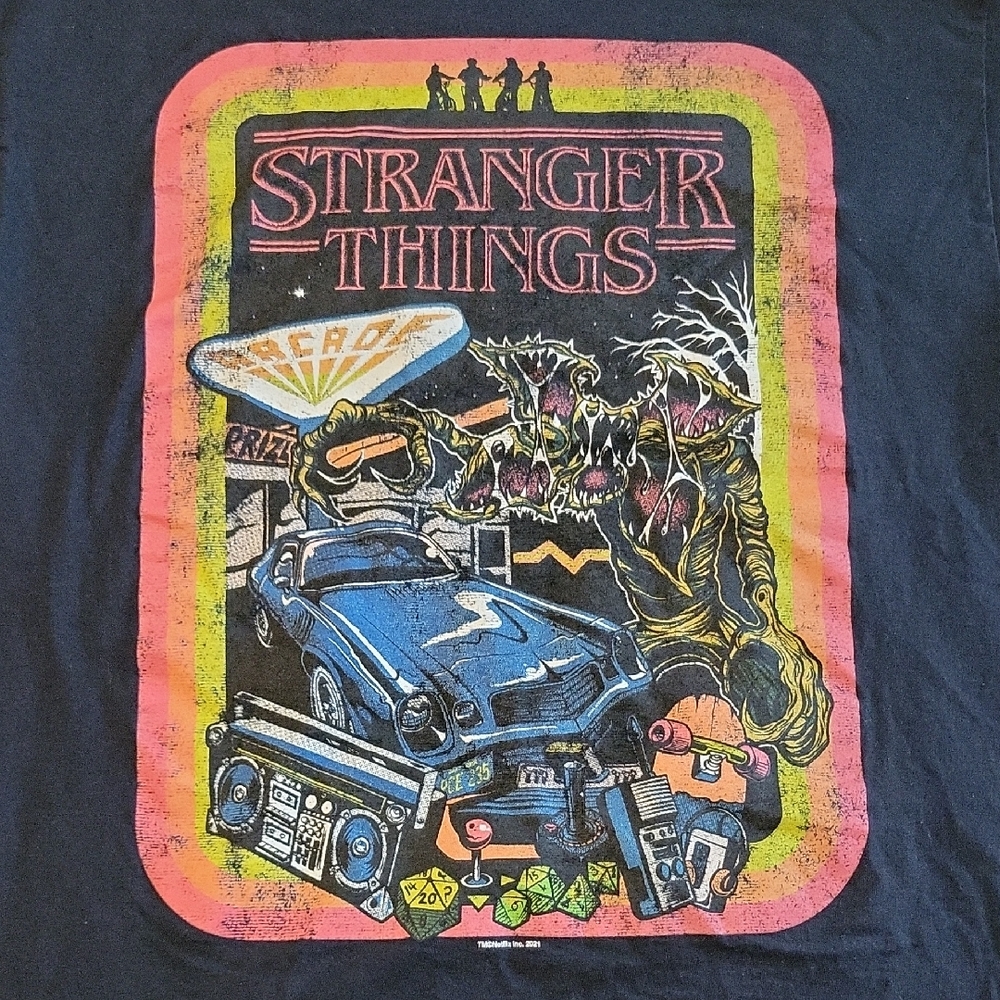 Stranger Things Graphic T-Shirt Short Sleeve Retro Arcade Design